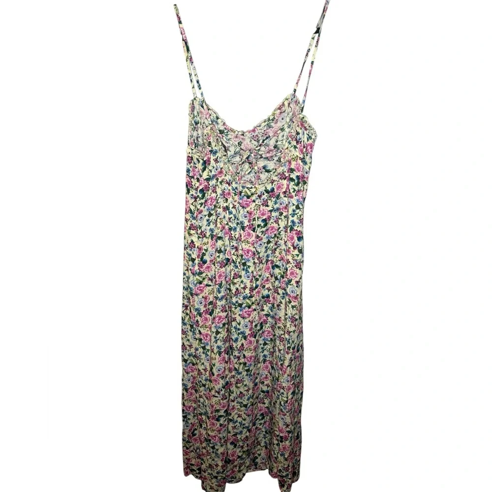 Zara Blogger Favorite Floral Printed Spaghetti Strap Madi Sun Dress - Picture 7 of 8
